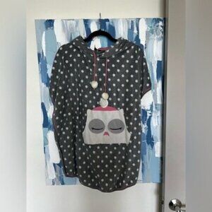 Grey Blanket Hoodie - Oversized Hoodie - Wearable Blanket - Hooded Blanket